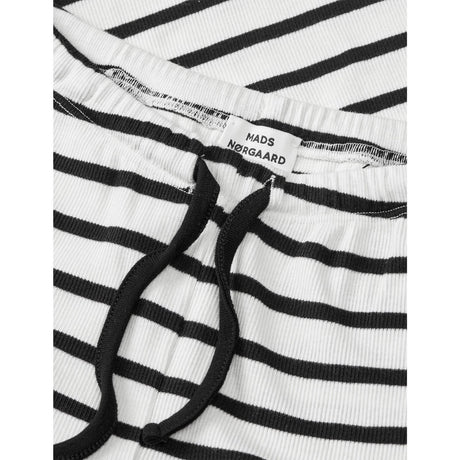 Mads Nørgaard Vanilla Ice/Black 2x2 Cotton Stripe Verona Bukser
