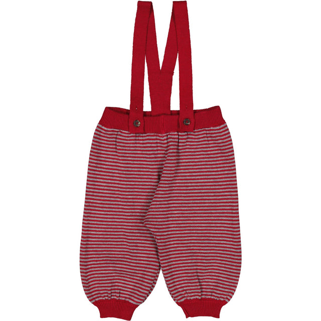 MarMar Cotton Rayon Knit Stripe Hibiscus Red Stripe Perrin Bukser