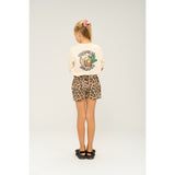 The New Feather Gray AOP Orella Shorts