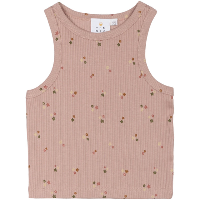 The New Adobe Rose AOP Oreta Short Rib Top