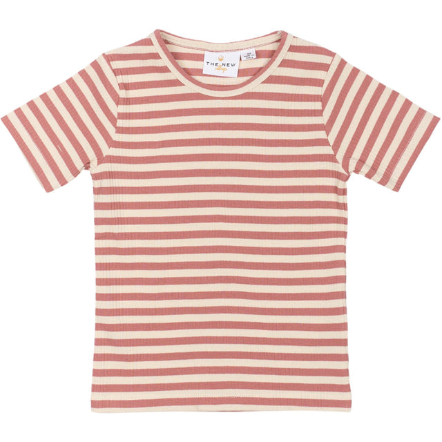 THE NEW Siblings Old Rose Striped Fro Uni T-Shirt