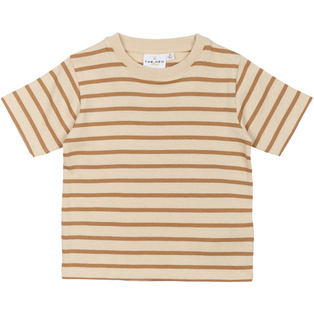 THE NEW Siblings Indian Tan Striped Nat Uni Oversize T-Shirt