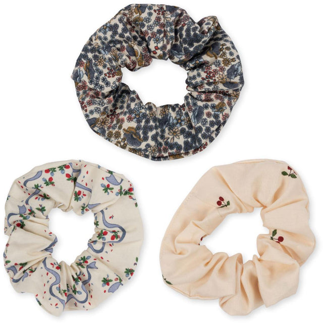 Konges Sløjd Scrunchie Large 3-pak Esther/Cherry/Vivi Fleur