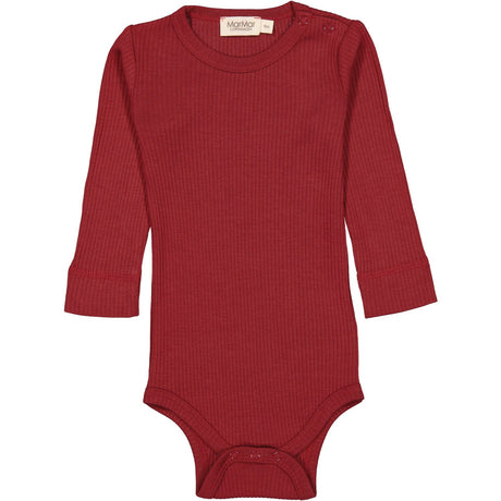 MarMar Modal Hibiscus Red Plain Body LS