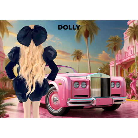 Dolly by Le Petit Tom Black Dolly World Big Organza Hårsløjfe