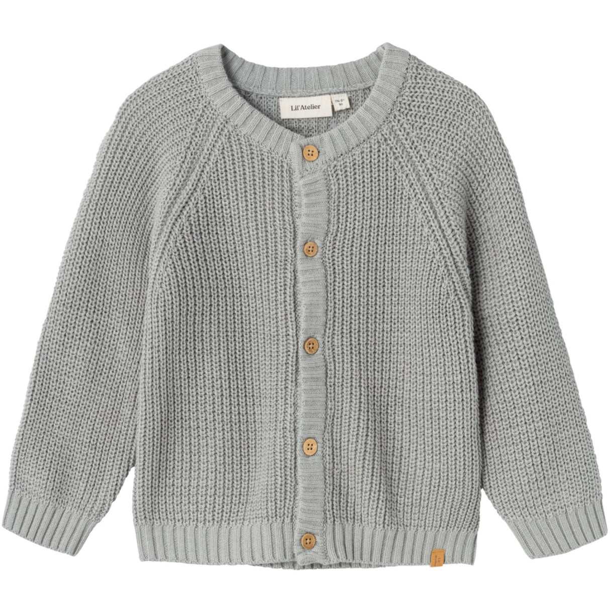 Lil'Atelier Limestone Emlen Lin Strik Cardigan Noos