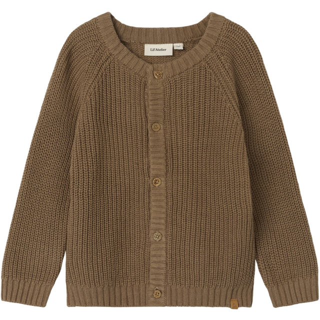 Lil'Atelier Sepia Tint Emlen Lin Strik Cardigan Noos