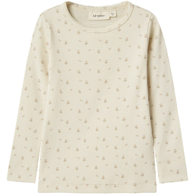 Lil'Atelier Turtledove Flower Gago Slim Bluse Noos