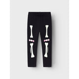 Name It Black Pink Oween Top Sæt Skeleton