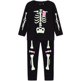 Name It Black Pink Oween Top Sæt Skeleton