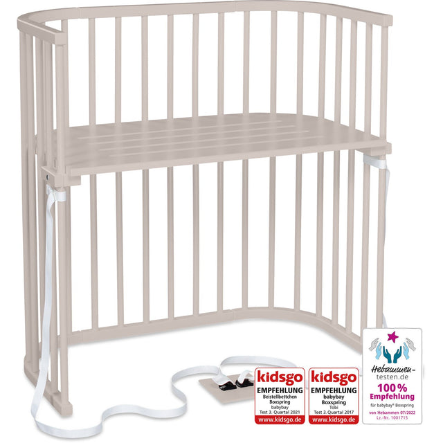 babybay® Beige Varnished Boxspring Co-Sleeper