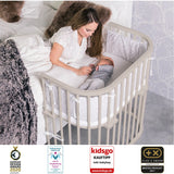 babybay® Beige Varnished Boxspring Co-Sleeper