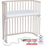 babybay® Beige Varnished Boxspring Co-Sleeper