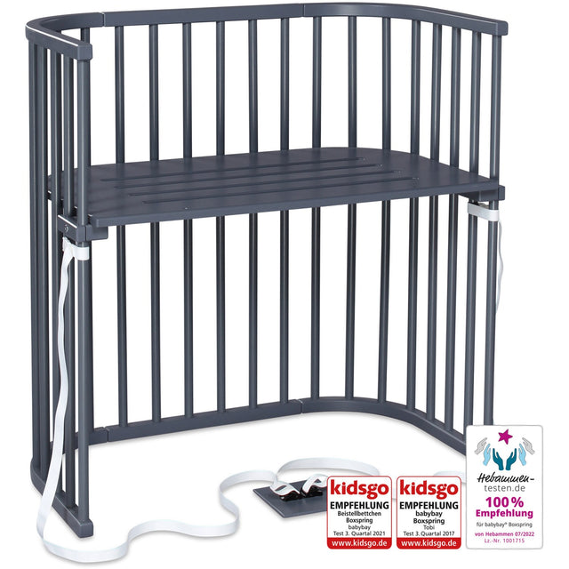 babybay® Grey Varnished Boxspring Co-Sleeper
