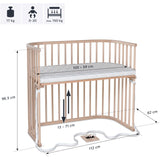 babybay® Natural Ubehandlet Boxspring Xxl Co-Sleeper
