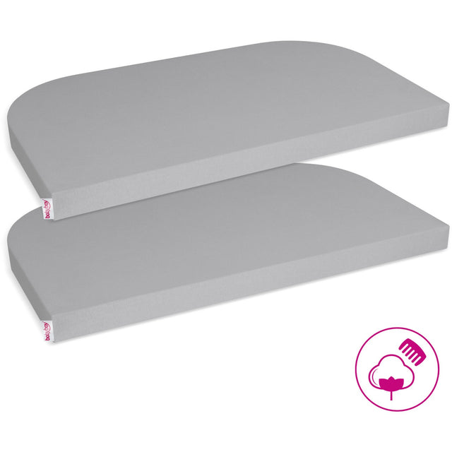 babybay® Grey Jersey Cover Deluxe Lagen 2-Pak Boxspring Xxl