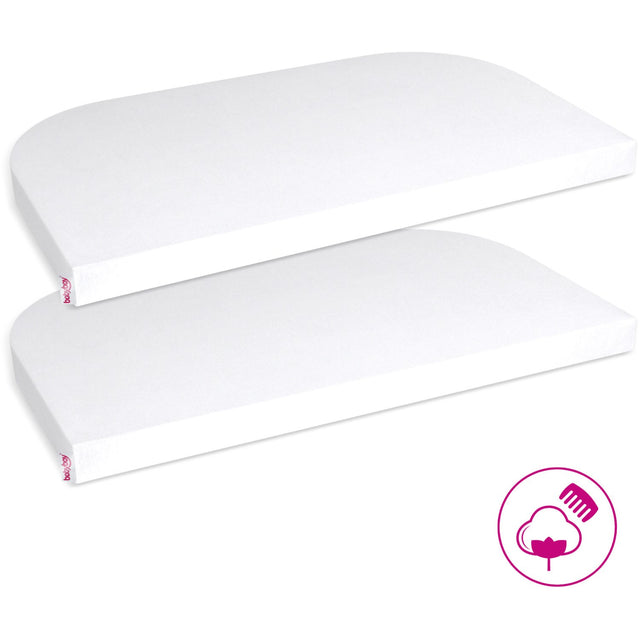 babybay® White Jersey Cover Deluxe Lagen 2-Pak Maxi, Midi, Boxspring, Comfort Og Comfort Plus