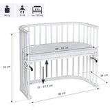 babybay® White Varnished Maxi Co-Sleeper