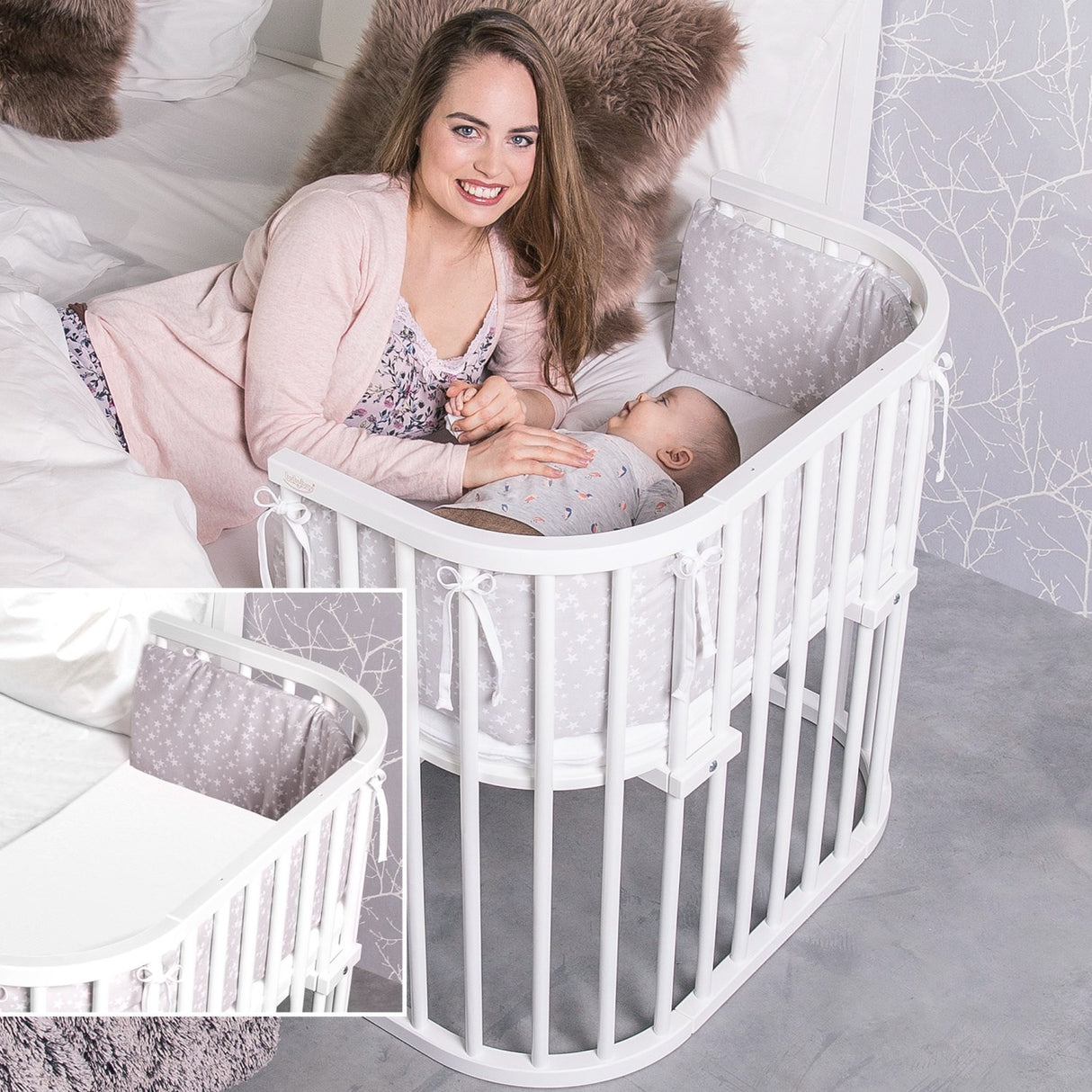 babybay® White Varnished Maxi Co-Sleeper