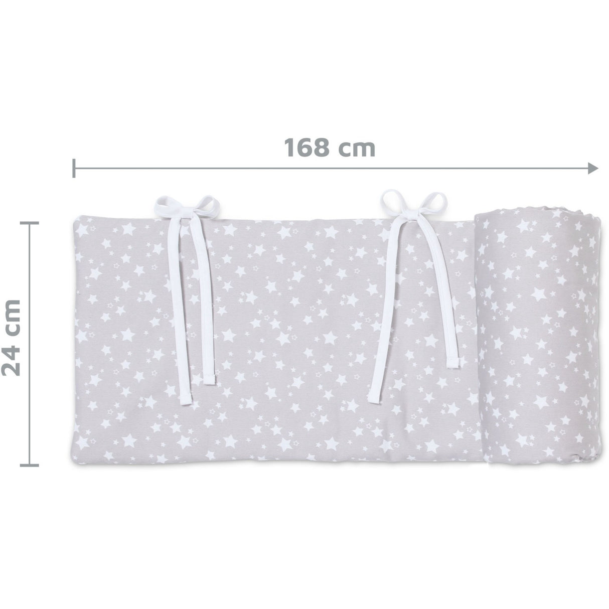 babybay ® Pearlgrey White Stars Sengerand Pique