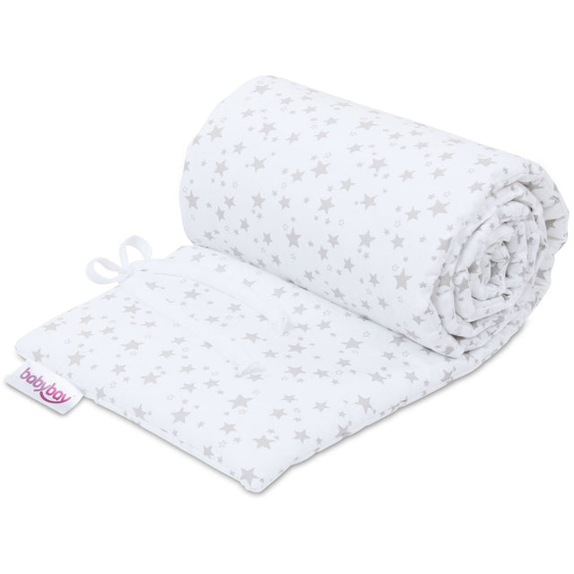 babybay ® White Stars Pearl Grey Sengerand Pique