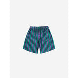 Bobo Choses Dark Green Stripes All Over Bermuda Shorts