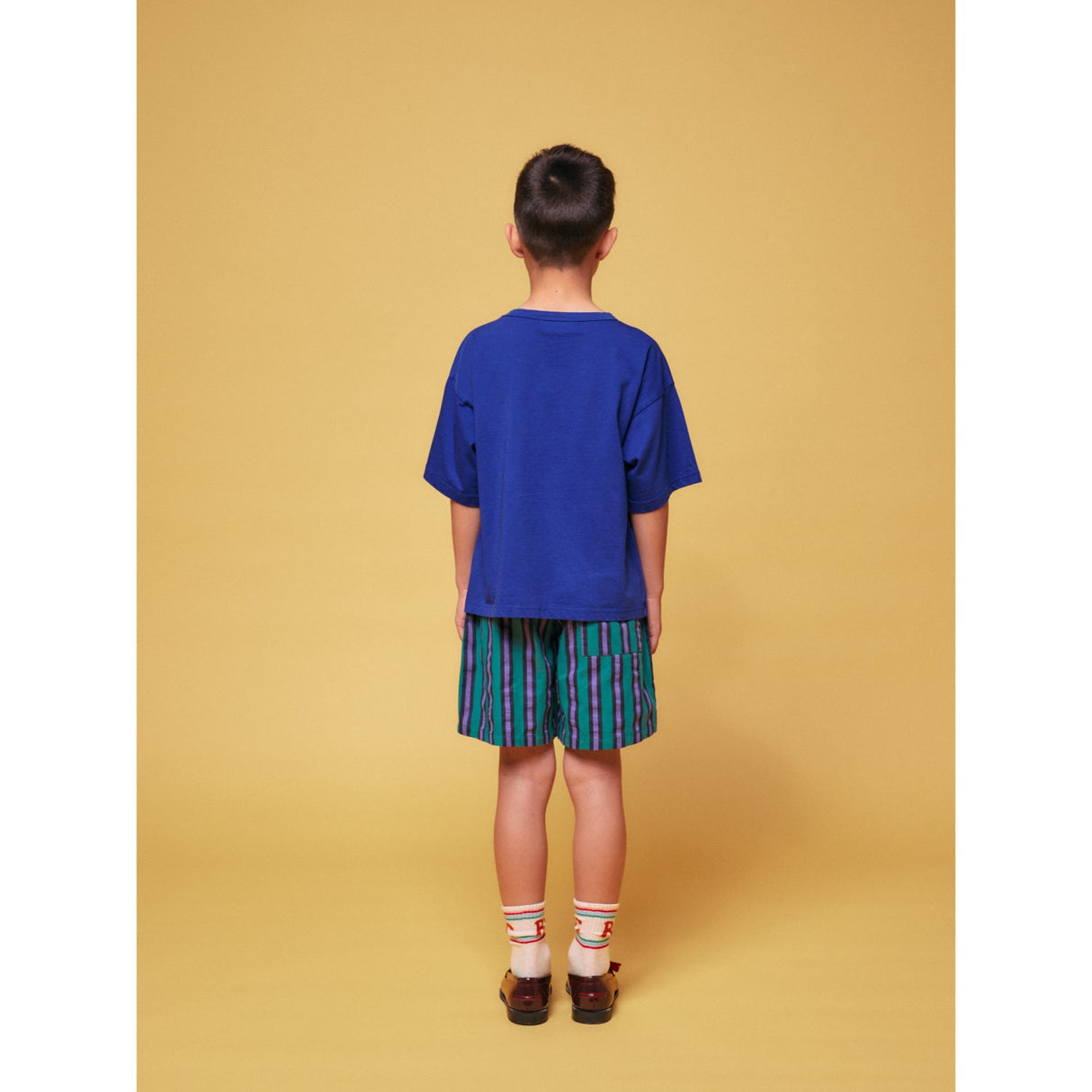 Bobo Choses Dark Green Stripes All Over Bermuda Shorts