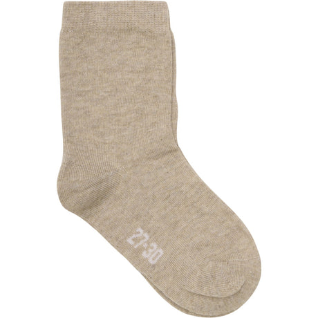 Minymo Silver Mink Melange Ankle Sock Solid 5-Pack