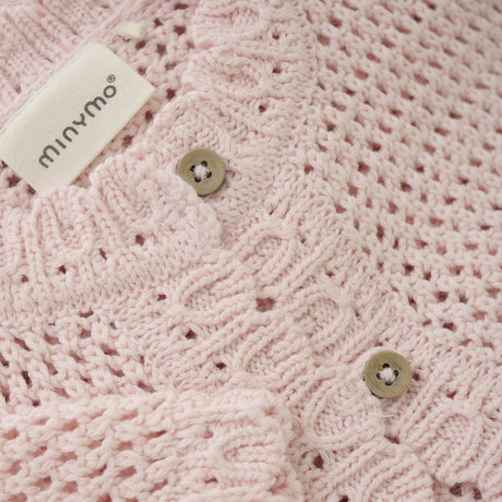 Minymo Pink Dogwood Cardigan Strik