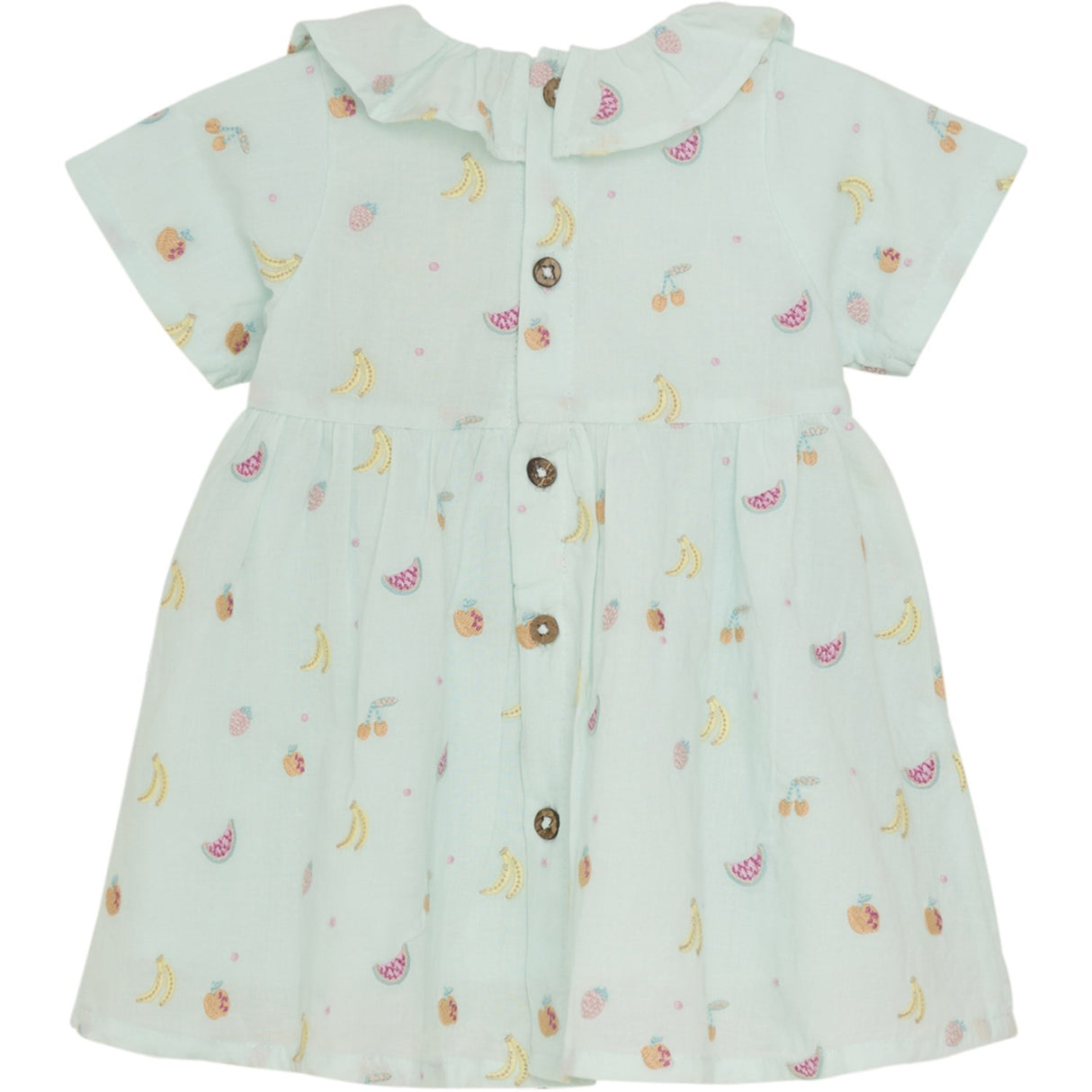 Minymo Wan Blue Kjole Broderi