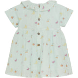 Minymo Wan Blue Kjole Broderi