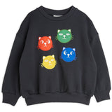 Mini Rodini Black Cool Cats Application Sweatshirt