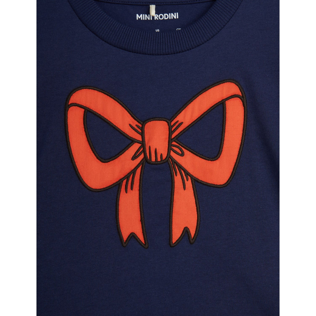 Mini Rodini Blue Bow Application T-Shirt