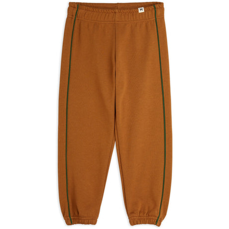 Mini Rodini Brown Plain Piping Sweatpants