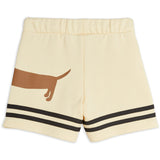 Mini Rodini Beige Dog Sp Stripes Sweatshorts