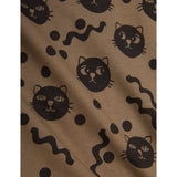 Mini Rodini Brown Squiggly Cats AOP Sweatsæt