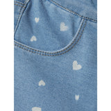 Name It Light Blue Denim Heart Salli Slim Denim Leggings Noos