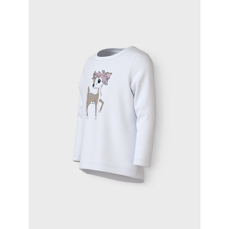 Name It Bright White Flower Deer Vix Bluse