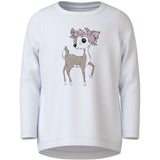 Name It Bright White Flower Deer Vix Bluse