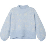 Name It Chambray Blue Melange Neify Oversize Strik Bluse