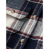 Name It Navy Blazer Check Tamol Oversize Skjorte