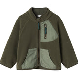 Name It Dusty Olive Buster Regular Teddy Cardigan