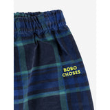 Bobo Choses Midnight Blue Baby Check Bc Velvet Baggy Bukser