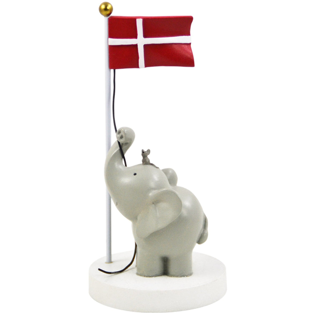 Kids by Friis  Bordflag med elefant og mus 13 cm