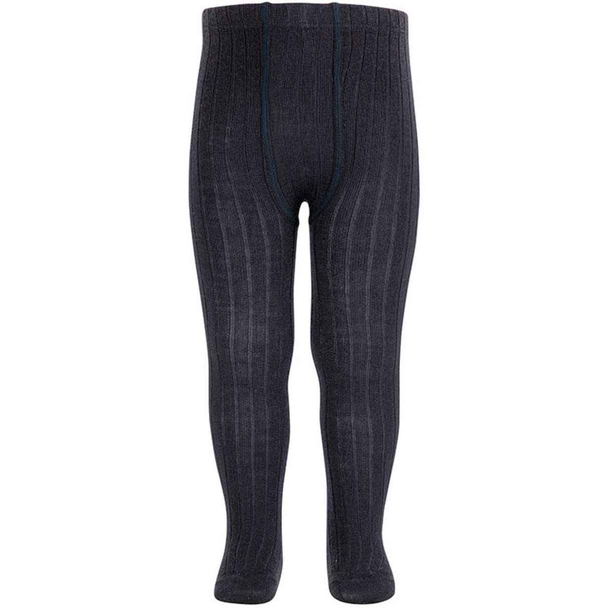 Cóndor Navy Extrafine Merino Wool Rib Strømpebukser