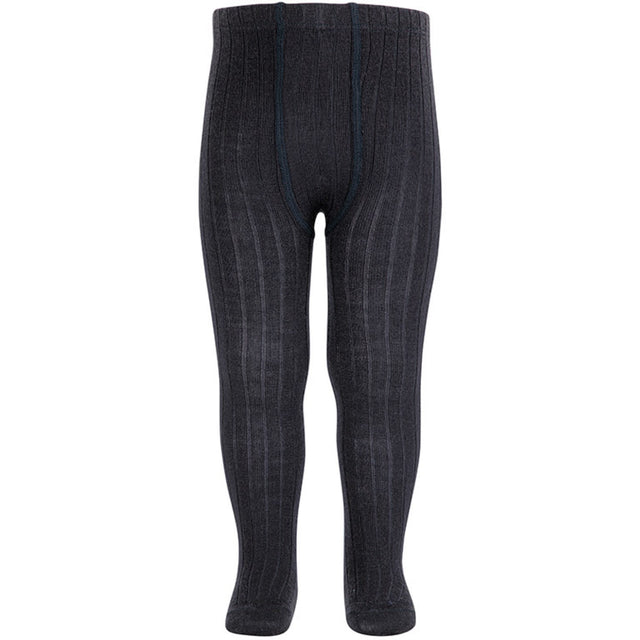 Cóndor Navy Extrafine Merino Wool Rib Strømpebukser