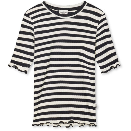 Mads Nørgaard Sort/Vanilla Ice 5X5 Classic Stripe Tuviana Tee