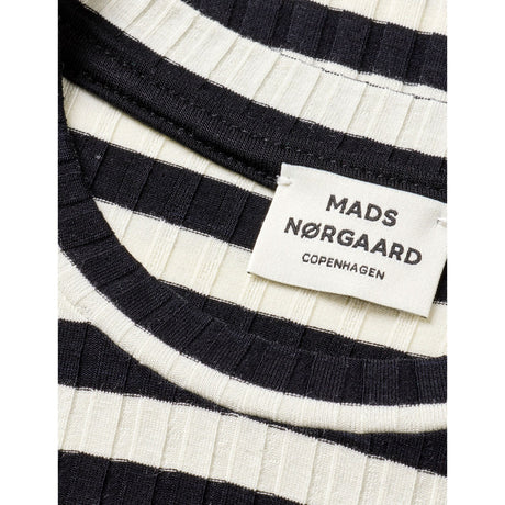 Mads Nørgaard Sort/Vanilla Ice 5X5 Classic Stripe Tuviana Tee