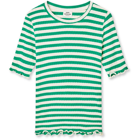 Mads Nørgaard Vanilla Ice/Grøn 5X5 Classic Stripe Tuviana Tee