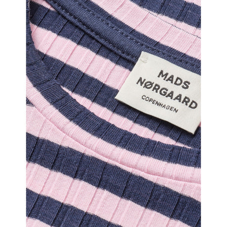 Mads Nørgaard Parisian Night/Parfait Pink 5X5 Classic Stripe Talika Bluse